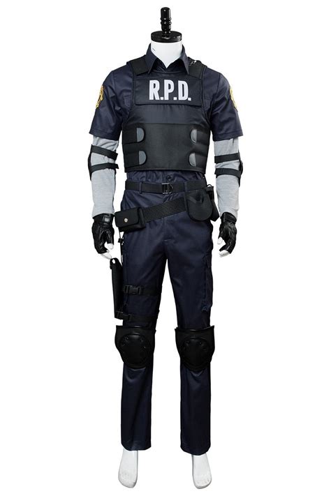 Video Game Resident Evil 2 Remake Re Leon Scott Kennedy Outfit Costume ...