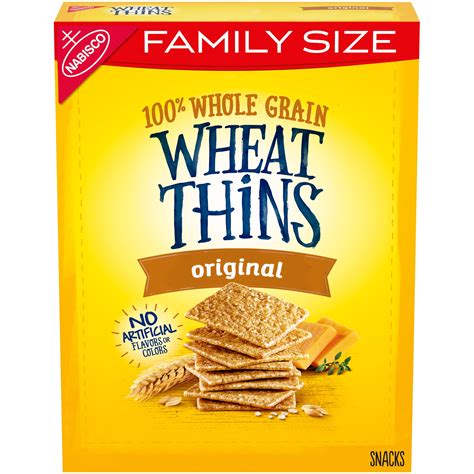 Wheat Thins Original Whole Grain Wheat Crackers, Family Size, 14 oz - Walmart.com