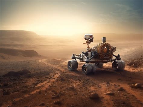 Premium AI Image | Rover on Mars surface Exploration of red planet Created with Generative AI ...