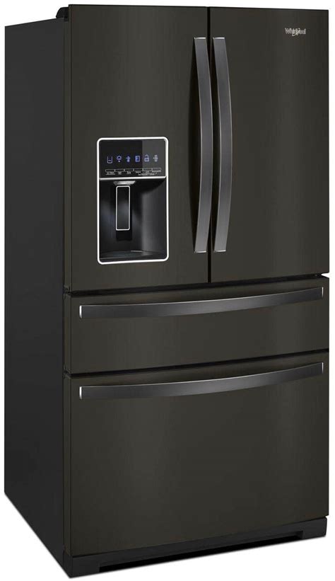 Customer Reviews: Whirlpool 26.2 Cu. Ft. 4-Door French Door Refrigerator Black Stainless Steel ...