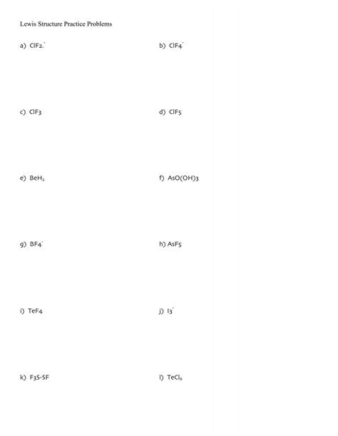 Lewis Structure Practice Problems