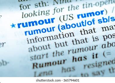 Closeup Word English Dictionary Rumour Definition Stock Photo 365794601 | Shutterstock