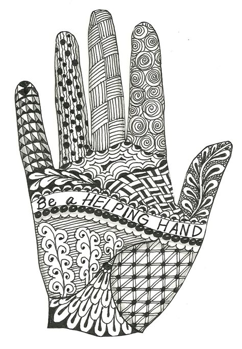 Marianne's Musings: Hand Zentangle