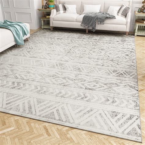 Boho Area Rug 8x10 Feet Modern Area Rug Neutral Carpet for Bedroom ...