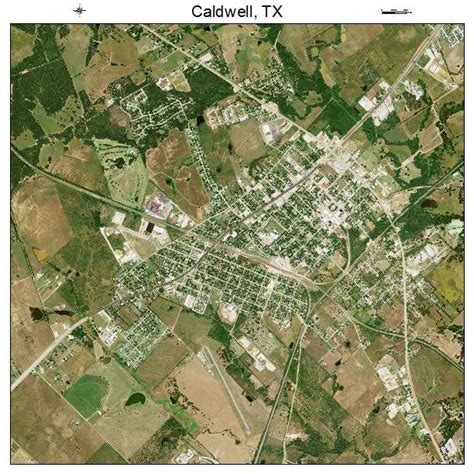 Aerial Photography Map of Caldwell, TX Texas