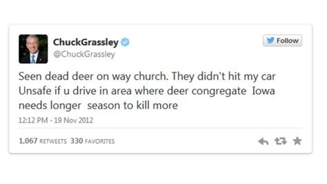 Chuck Grassley’s Twitter feed is very funny | Politican’s tweets | news.com.au — Australia’s ...