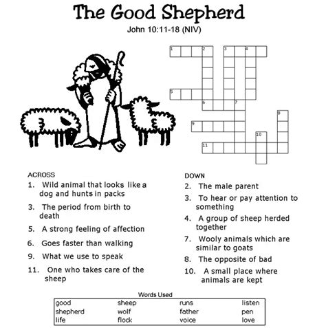 15 Fun Bible Crossword Puzzles | Kitty Baby Love