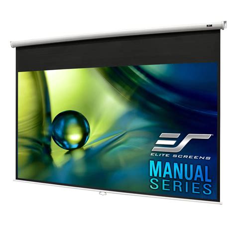 Elite Screens Manual Series, 150-INCH 16:9, Pull Down Manual Projector Screen with AUTO LOCK ...