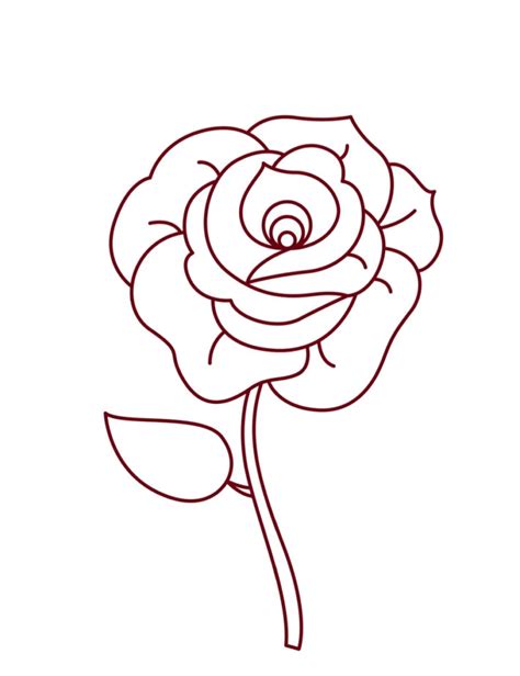 Details more than 150 easy rose flower drawings best - vietkidsiq.edu.vn