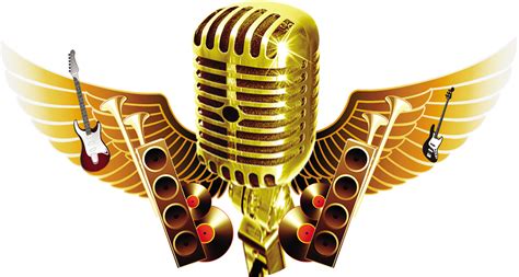 Golden Microphone Png