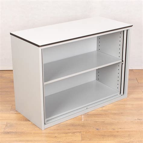 Techo Silver/White 740H x 1000W Tambour Cupboard