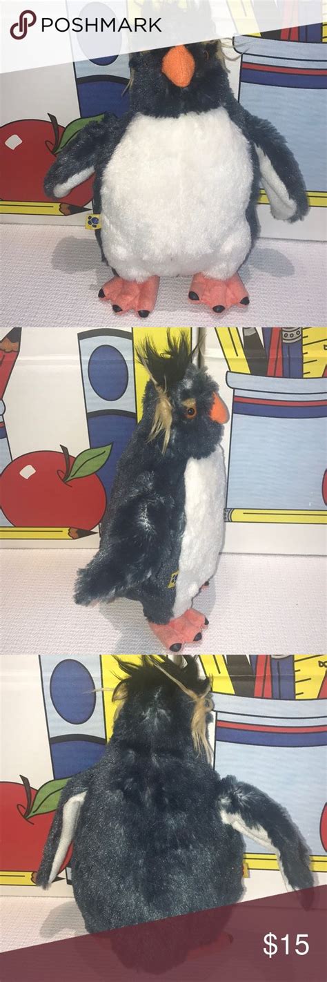 Plush Happy Feet Lovelace Rockhopper Penguin BAB | Charcoal grey hair ...