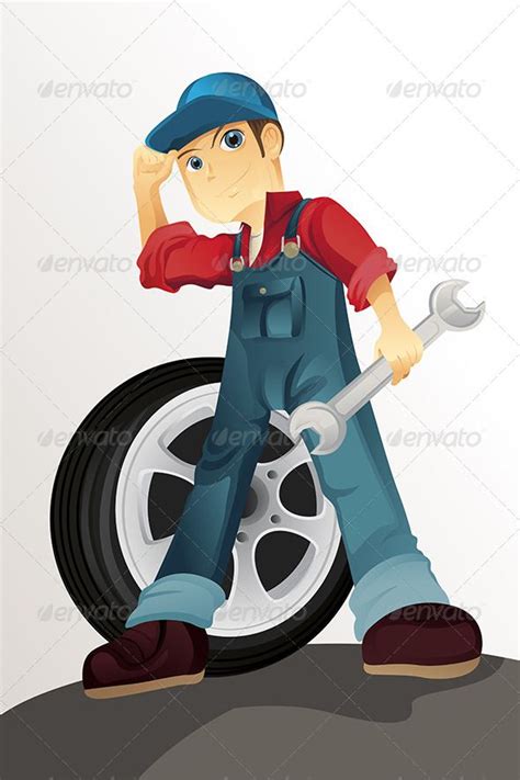 Auto Mechanic | Car mechanic, Cartoon car drawing, Car cartoon