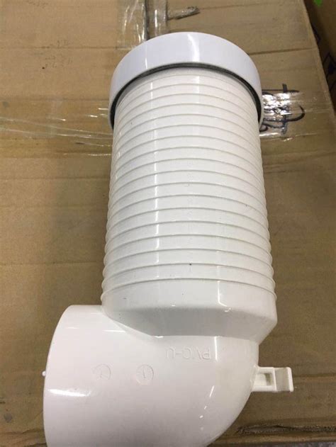 Lightweight S Trap Toilet Waste Pipe Connector / 90 Pan Connector White Color