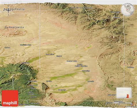 Satellite Panoramic Map of Albany County