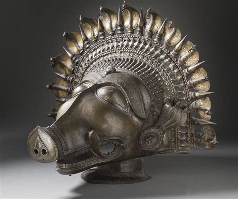 Bhuta Kola headpiece representing Panjurli (Boar spirit deity) (South ...