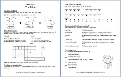 Old Testament Activity Sheets