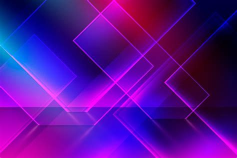 Free Vector | Geometric shapes neon lights background