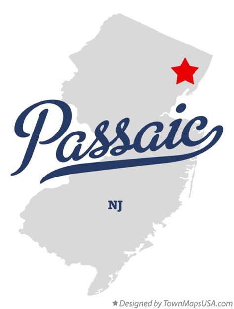 Passaic City Map Passaic NJ Map Passaic Map Print Modern Map Poster ...