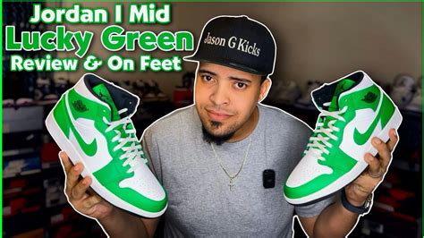 Jordan 1 Mid Lucky Green 🍀 Review & On Feet - YouTube