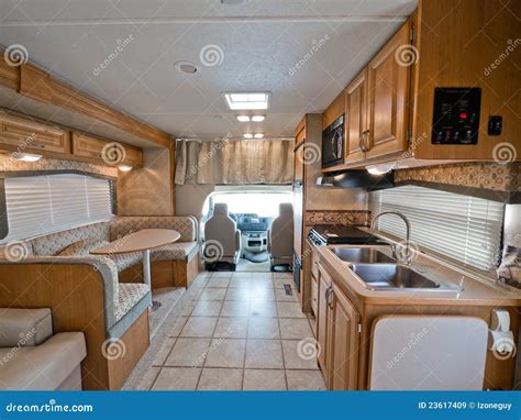 Interior of small RV stock image. Image of indoors, interior - 23617409