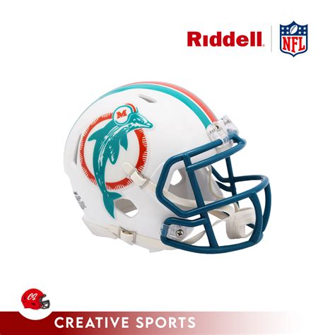 Miami Dolphins 1980-1996 Throwback Riddell Speed Mini Football Helmet – ML Sports Enterprises