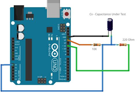 Capacitance Measurement using Arduino | Circuits4you.com