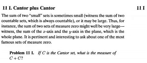 real analysis - Measure of the Cantor set plus the Cantor set - Mathematics Stack Exchange