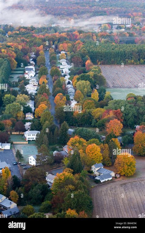 Houses in South Deerfield, Massachusetts as seen from South Sugarloaf ...