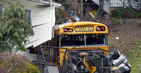 Horror as New York school bus packed with children smashes into house ...