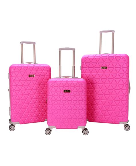 Jessica Simpson Dreamer 3 Piece Hardside Luggage Set In Hot Pink | ModeSens