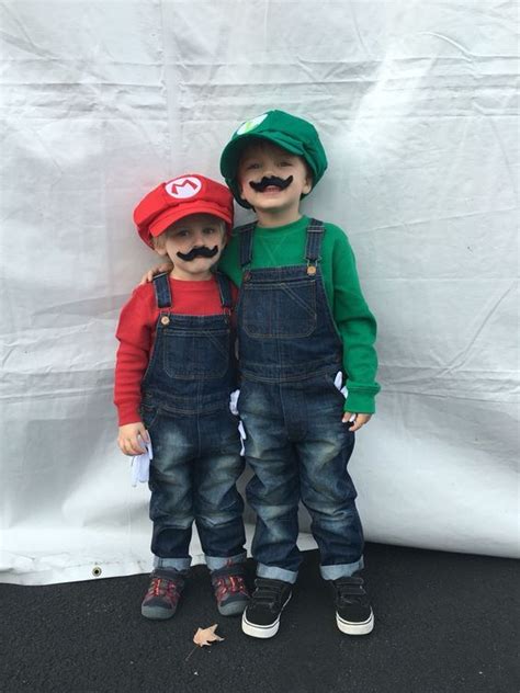 Super Mario Bros Cosplay Costume Set Kids Halloween Party Plumber Fancy Dress MARIO LUIGI ...