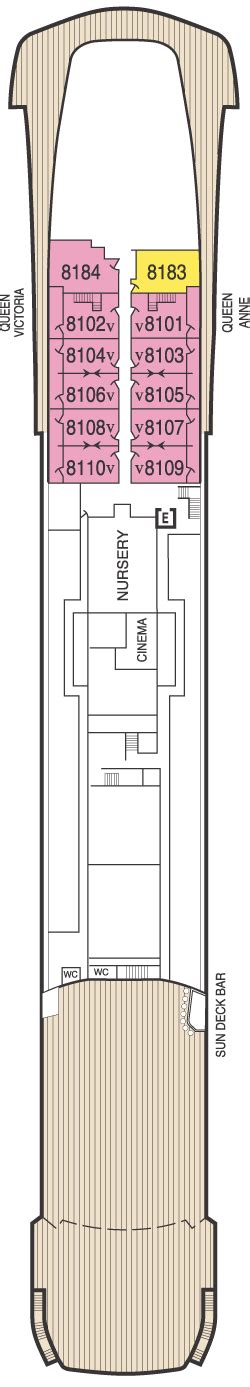 Cunard Cruises QE2 Deck Plans and Categories Queens Grill Princess Grill Caronia Mauritania