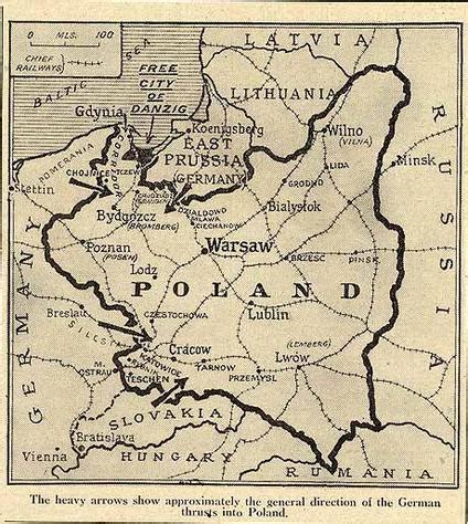 Map of Poland During WWII