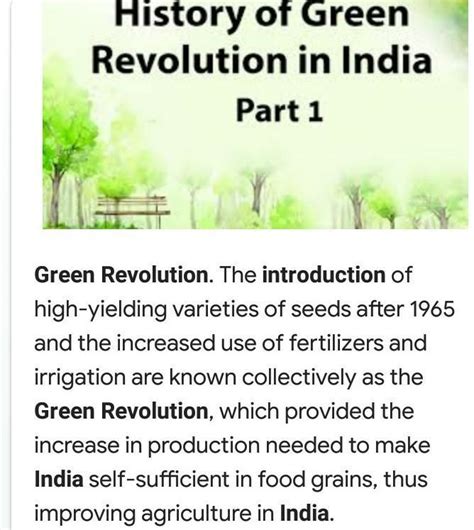 why why was green revolution started in India - Brainly.in