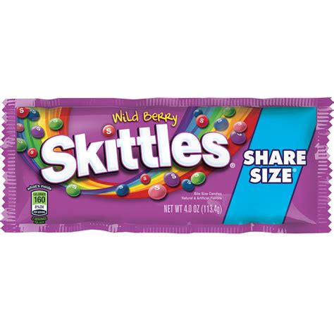 Skittles Wild Berry Share Size Candy, 4 Ounce - Walmart.com