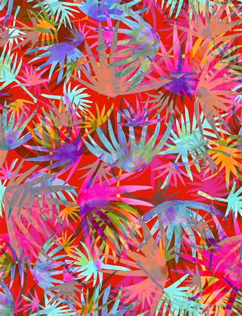 Tropical Patterns by Tanya Brown, via Behance | Red art print, Tropical prints pattern, Tropical art