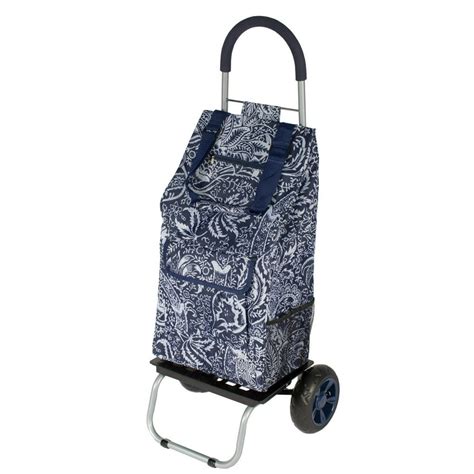 Trolley Dolly, Foldable Shopping cart for Groceries with Wheels and Removable Bag and Rolling ...