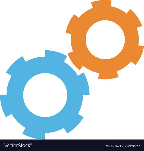 Two gears icon Royalty Free Vector Image - VectorStock