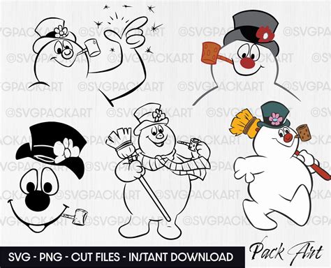 Frosty the Snowman Face Svg Bundle, Christmas Shirt Files for Cricut ...