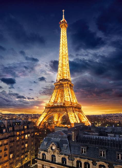 Clementoni puzzle 1000 pieces: the Lights of the Eiffel tower - 1001puzzle.com