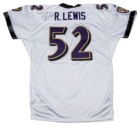 Lot Detail - 2001 Ray Lewis Game Issued and Signed Baltimore Ravens Road Jersey (Rod Woodson LOA ...