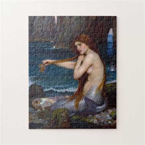 John William Waterhouse Mermaid Art Puzzle | Zazzle.com