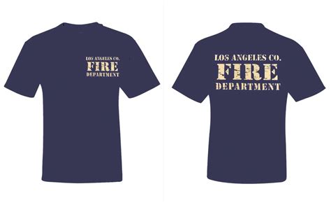 LACoFD DISTRESSED LOGO NAVY T-SHIRT