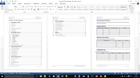 Acquisition Plan Template – MS Word & Excel