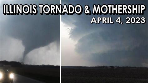 April 4, 2023 • Illinois Tornadoes, Amazing Supercell Structure & Hail! {S/A} - YouTube