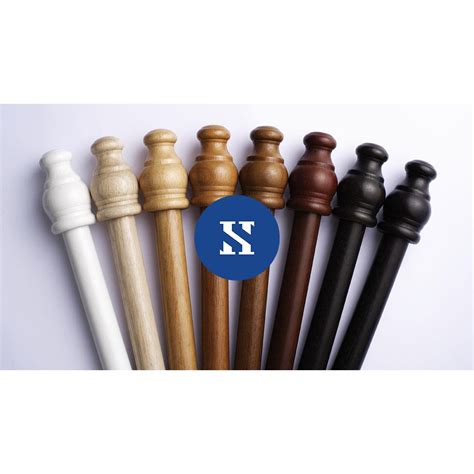 Wooden Curtain Rod Full Set Accessories / Kayu Langsir / Dark Walnut | Shopee Malaysia