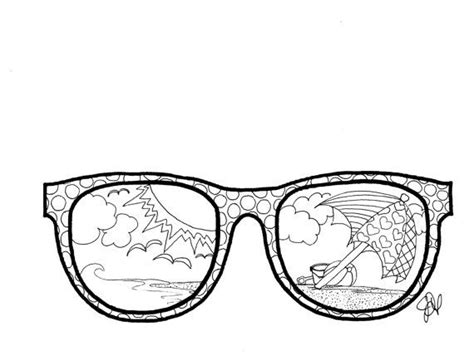 Sunglasses Coloring Page - Etsy | Coloring pages, Colouring pages, Rock painting designs