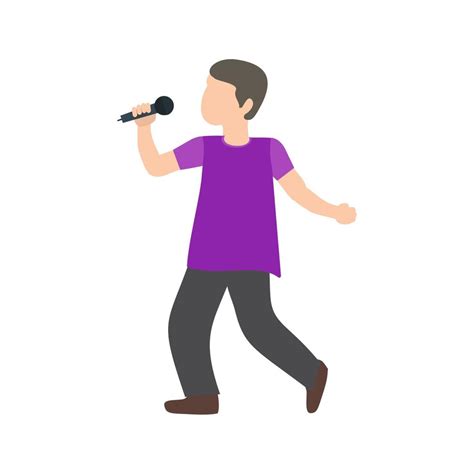 Man Singing Flat Multicolor Icon 7720937 Vector Art at Vecteezy