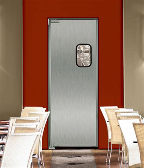 Sleek Stainless Steel Swinging Doors for Commercial Kitchens